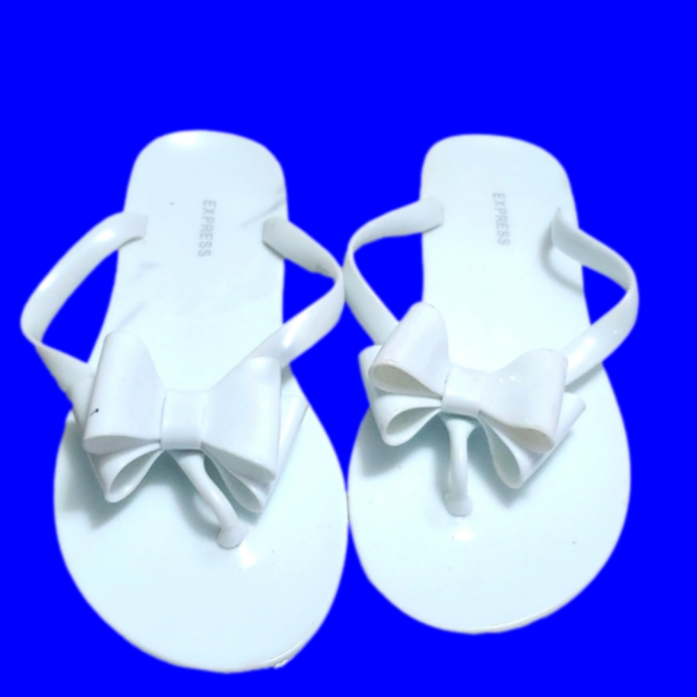 EXPRESS Flip Flops white size 7‎